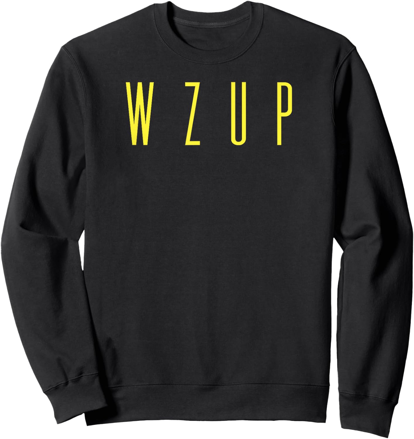 WZUP Wazzup What's Up Funny English Sweatshirt - Sweatshirt | Black