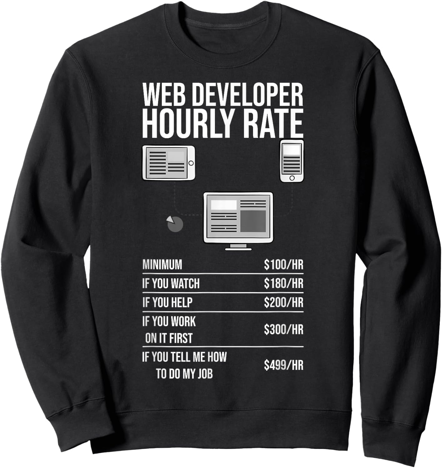 Web Developer Tools App Computer Science Website Technology Sweatshirt - Sweatshirt | Black