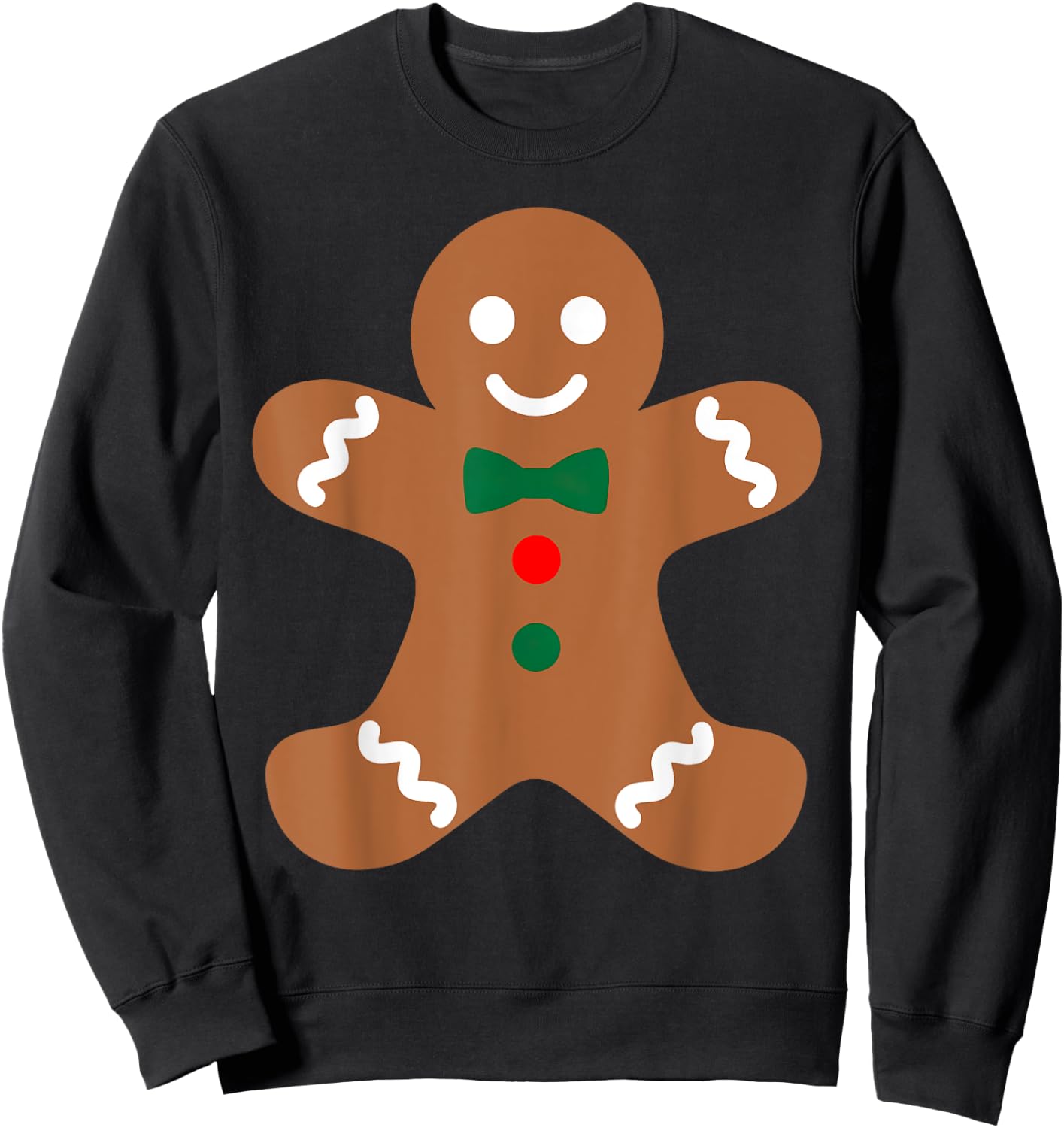 Gingerbread Man Christmas Cookie Baking Holiday Men Women Sweatshirt - Sweatshirt | Black