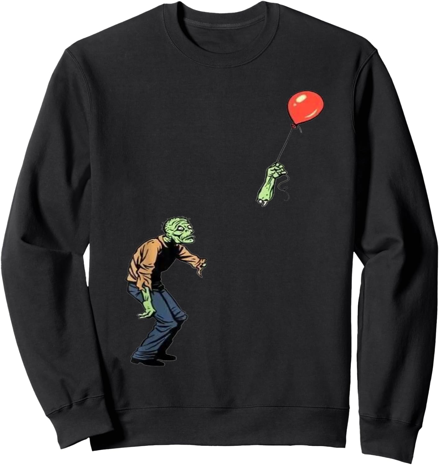 Zombie Birthday Balloons , Zombie Kids Birthday Sweatshirt - Sweatshirt | Black