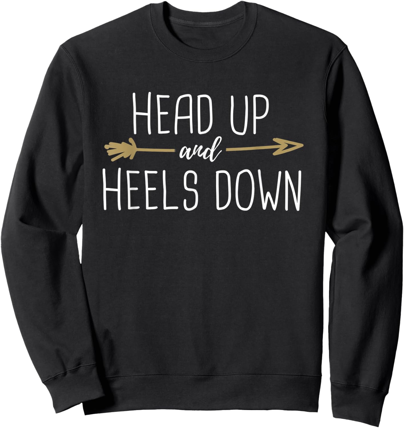 Head Up And Heels Down Horseback Riding Sweatshirt - Sweatshirt | Black