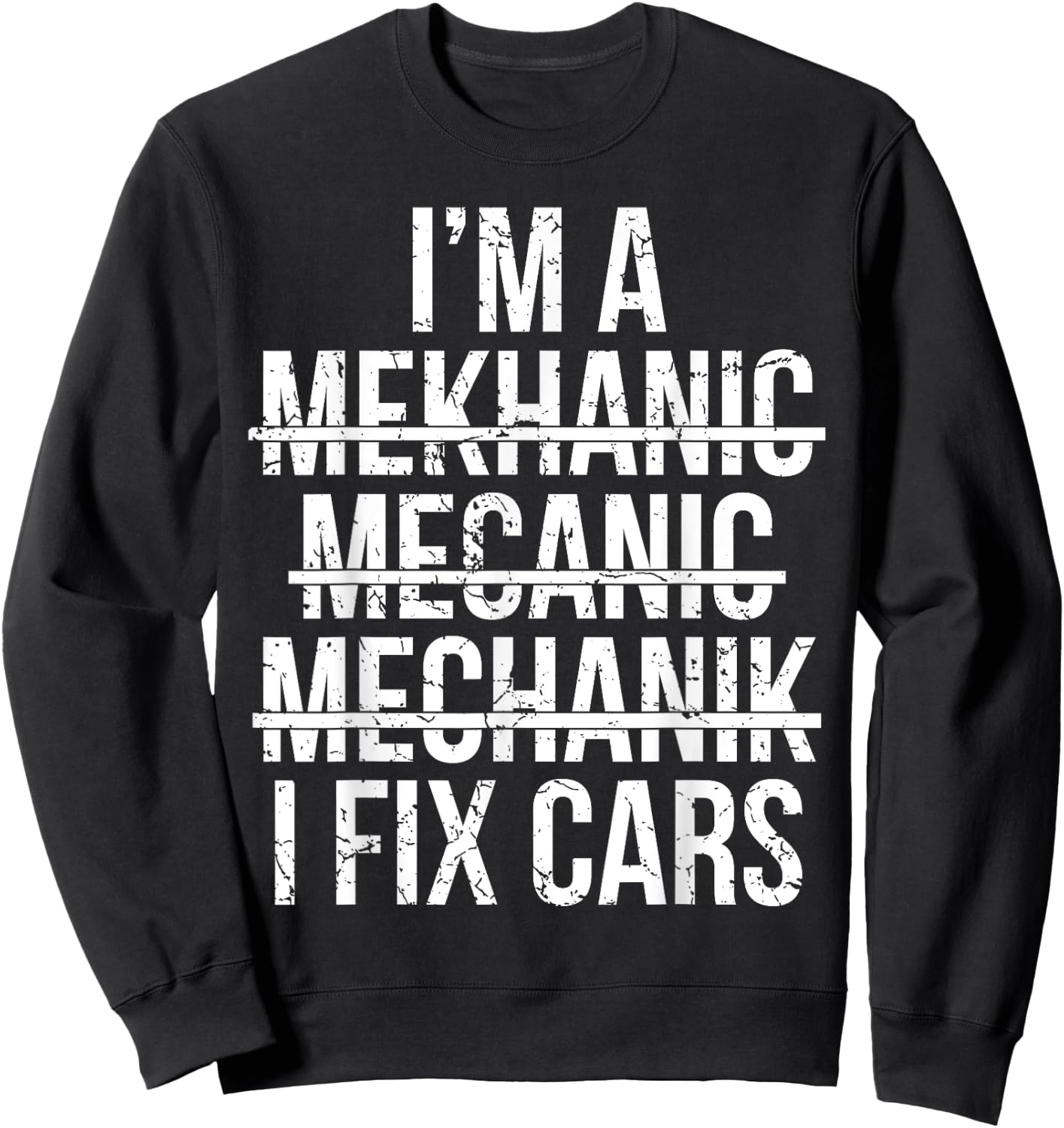 Funny Car Mechanic Men Women Kids Best Auto Mechanic Sweatshirt - Sweatshirt | Black