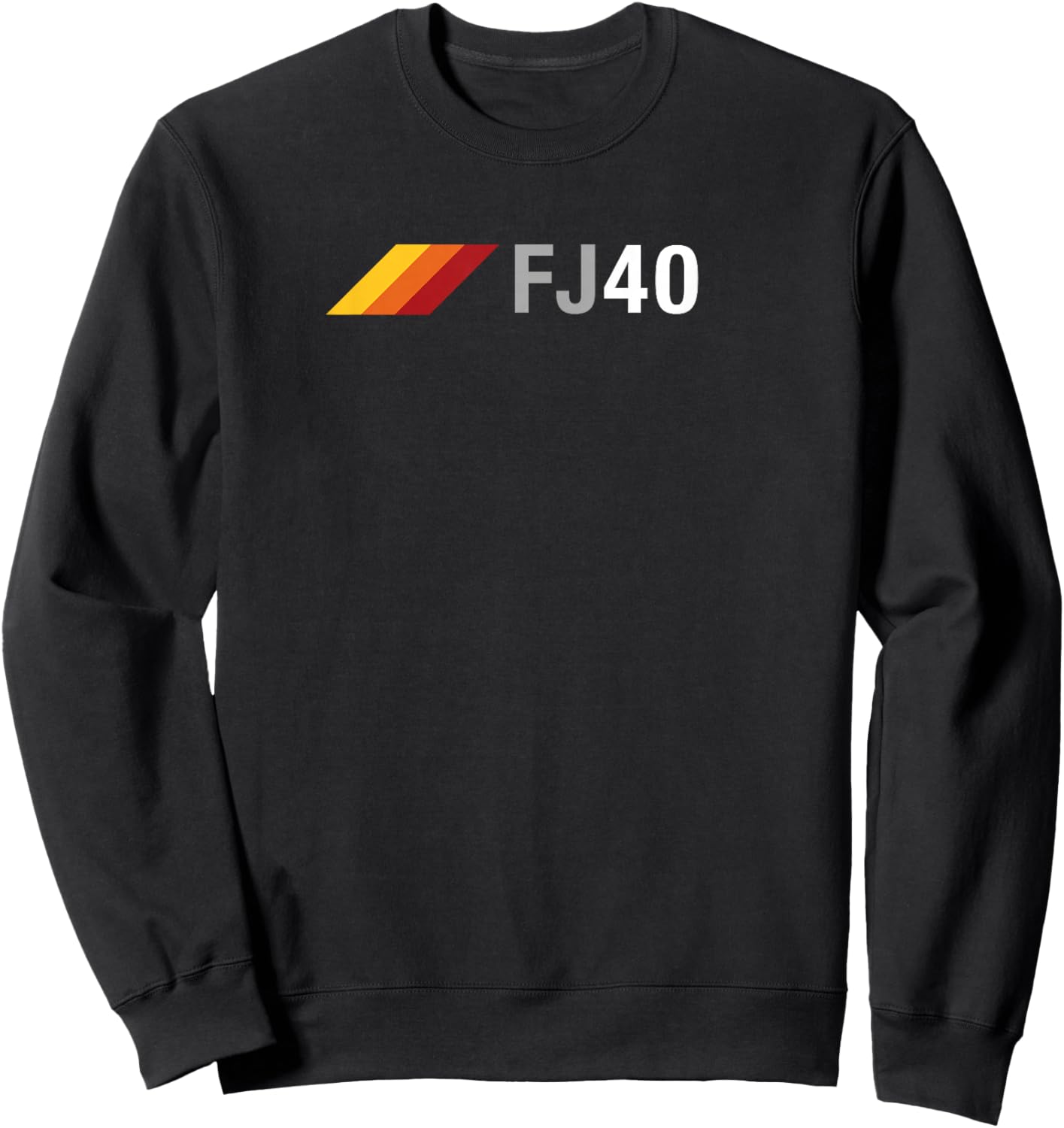 FJ40 Overland SUV 3 Stripes Vintage Racing 40 Series Sweatshirt - Sweatshirt | Black