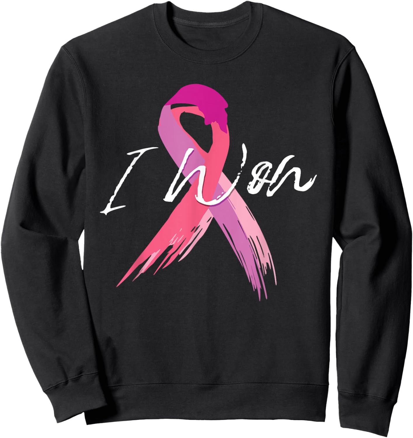 I won breast cancer awareness support pink ribbon survivor Sweatshirt - Sweatshirt | Black