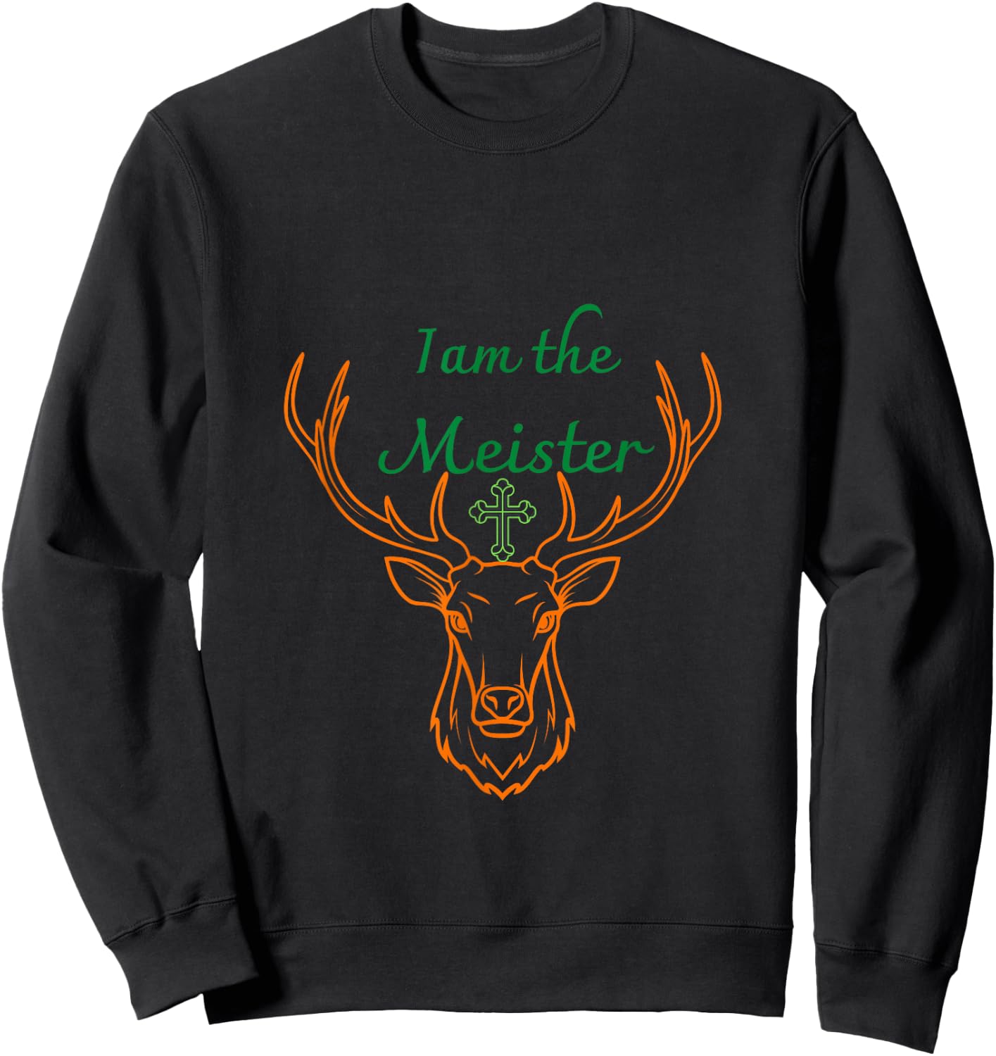 Jaegermeister Meister Deer Family Dad Mum Cheeky Funny Sweatshirt - Sweatshirt | Black