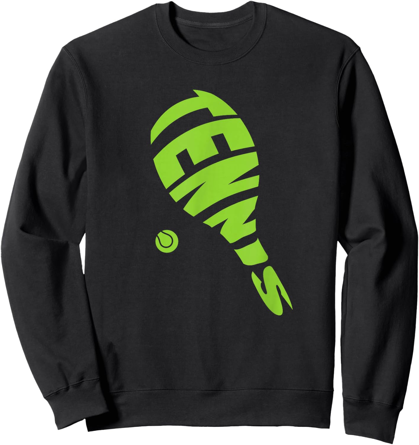 Tennis Racket and Tennis Ball | Tennis Graphic Sweatshirt - Sweatshirt | Black