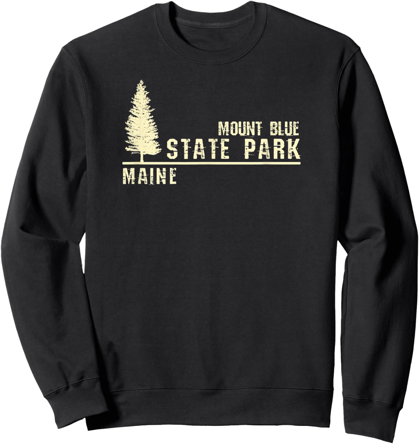 ME Maine Souvenir - Mount Blue State Park Sweatshirt - Sweatshirt | Black