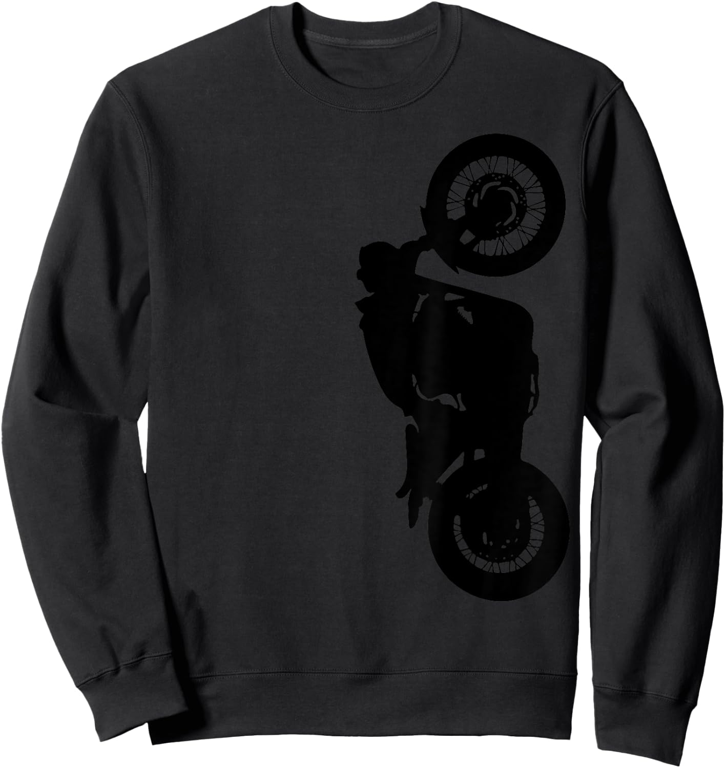 Custom Bobber Motorcycle - Chopper - Rat Bike - Vintage Sweatshirt - Sweatshirt | Black