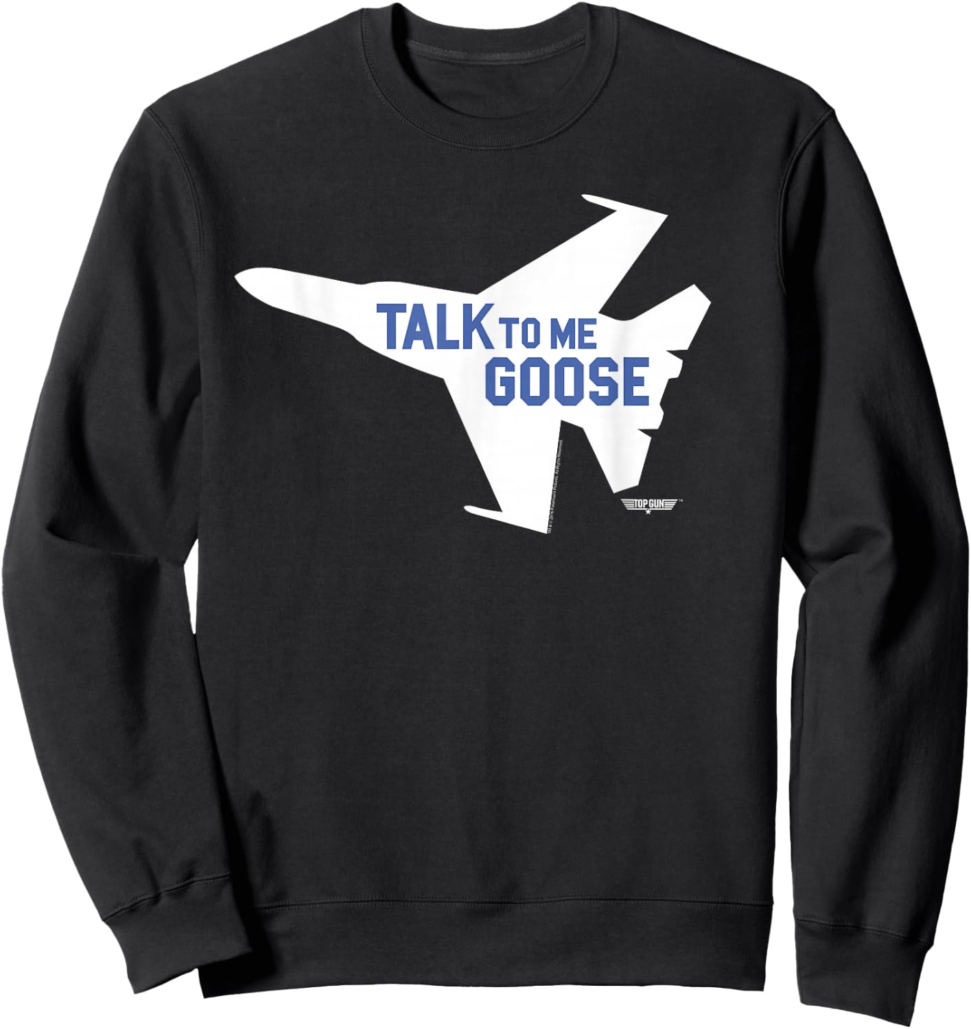 Top Gun Talk to Me Goose Jet Silhouette Action Movie Sweatshirt - Sweatshirt | Black