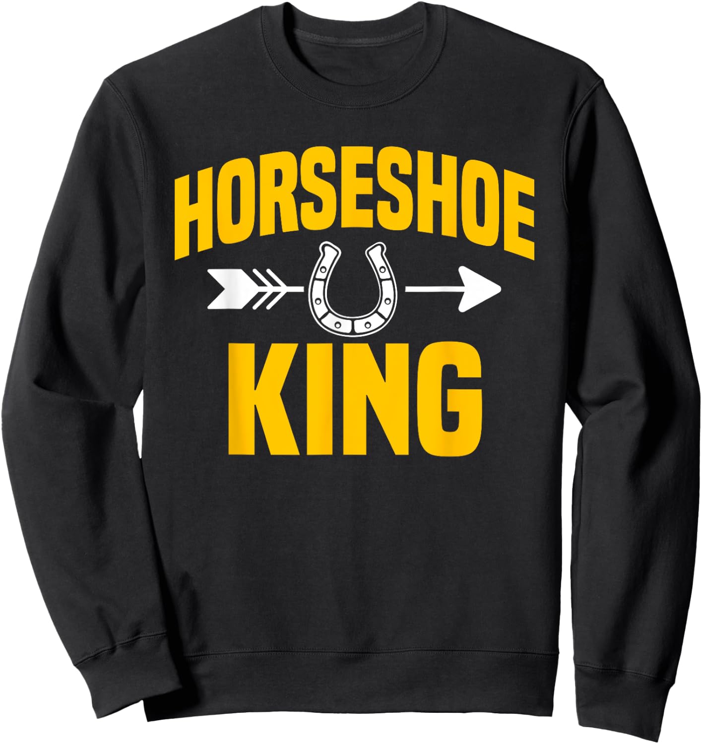 Horseshoe King Pitching Horse Lover Ferrier Sweatshirt - Sweatshirt | Black