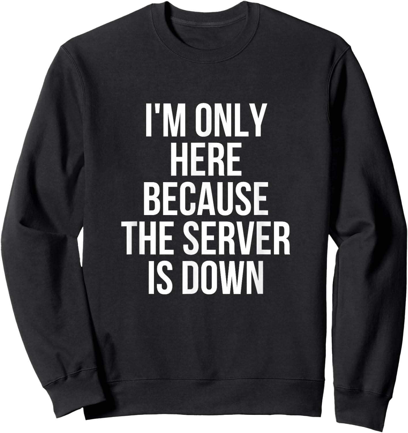 I'm Only Here Because The Server Is Down Gaming Sweatshirt - Sweatshirt | Black