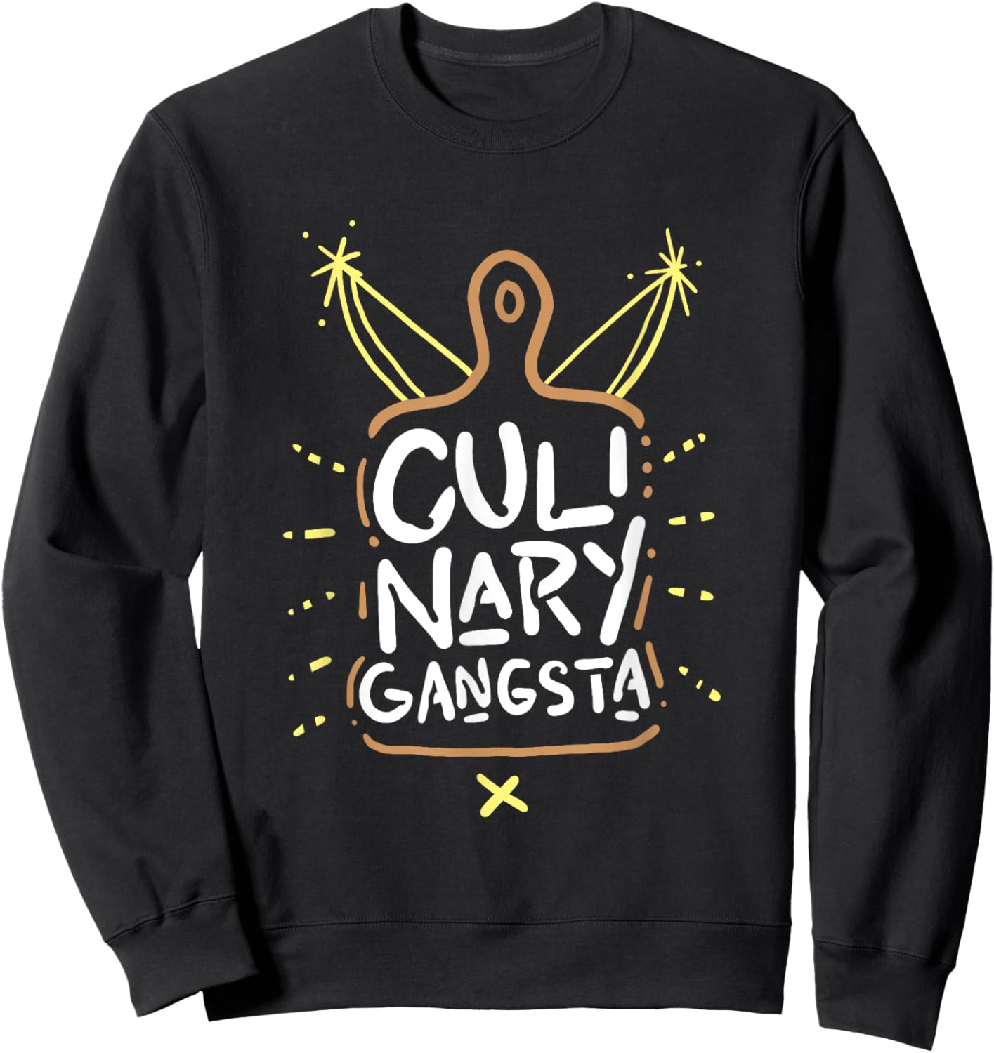 Funny Cooking & Chef Shirts - Culinary Gangster - Cool Cooking & Chef - Black - Small - Short Sleeve - - Classic Fit - Modern Novelty - Adult Male Cooks Sweatshirt - Sweatshirt | Black