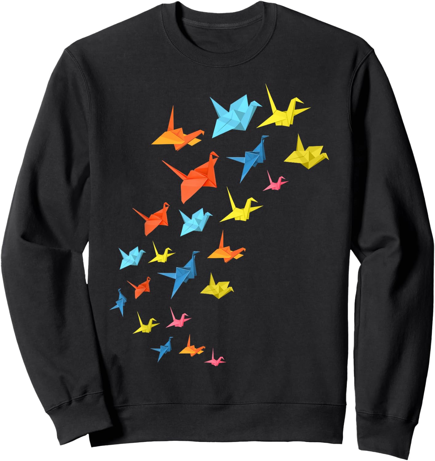 Japanese Folding Art Origami Master Paper Cranes Origami Sweatshirt - Sweatshirt | Black