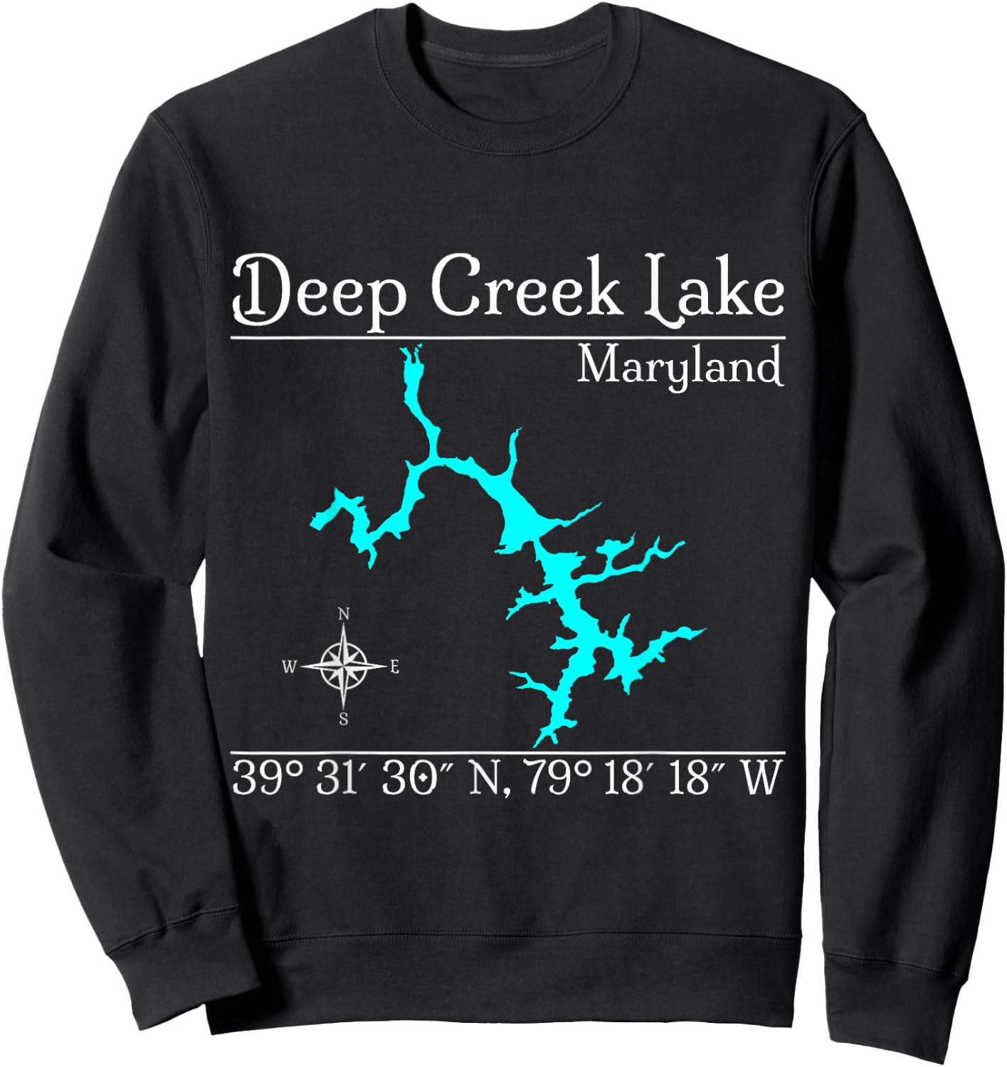 Deep Creek Lake, Maryland Sweatshirt - Sweatshirt | Black