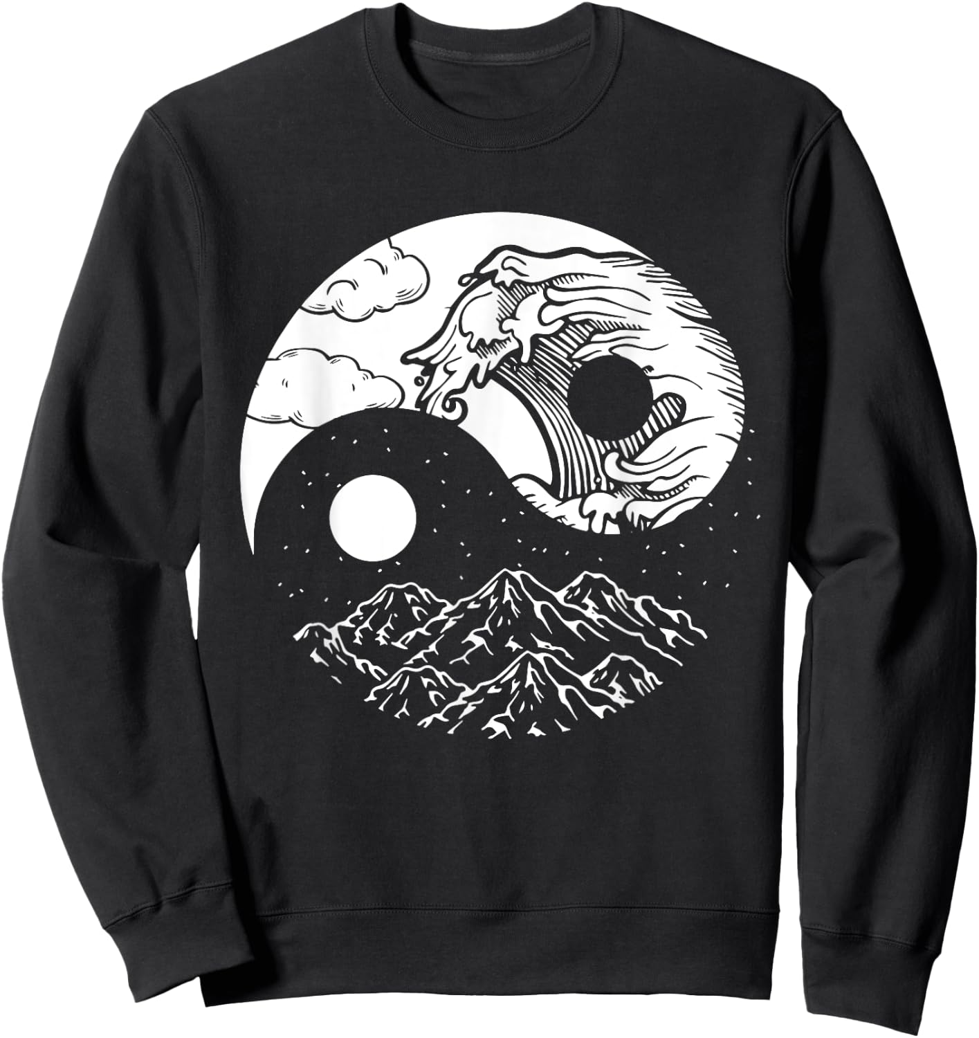 Qi Gong Clothes Tai Chi Qigong Chi Gong Yin Yang Sweatshirt - Sweatshirt | Black