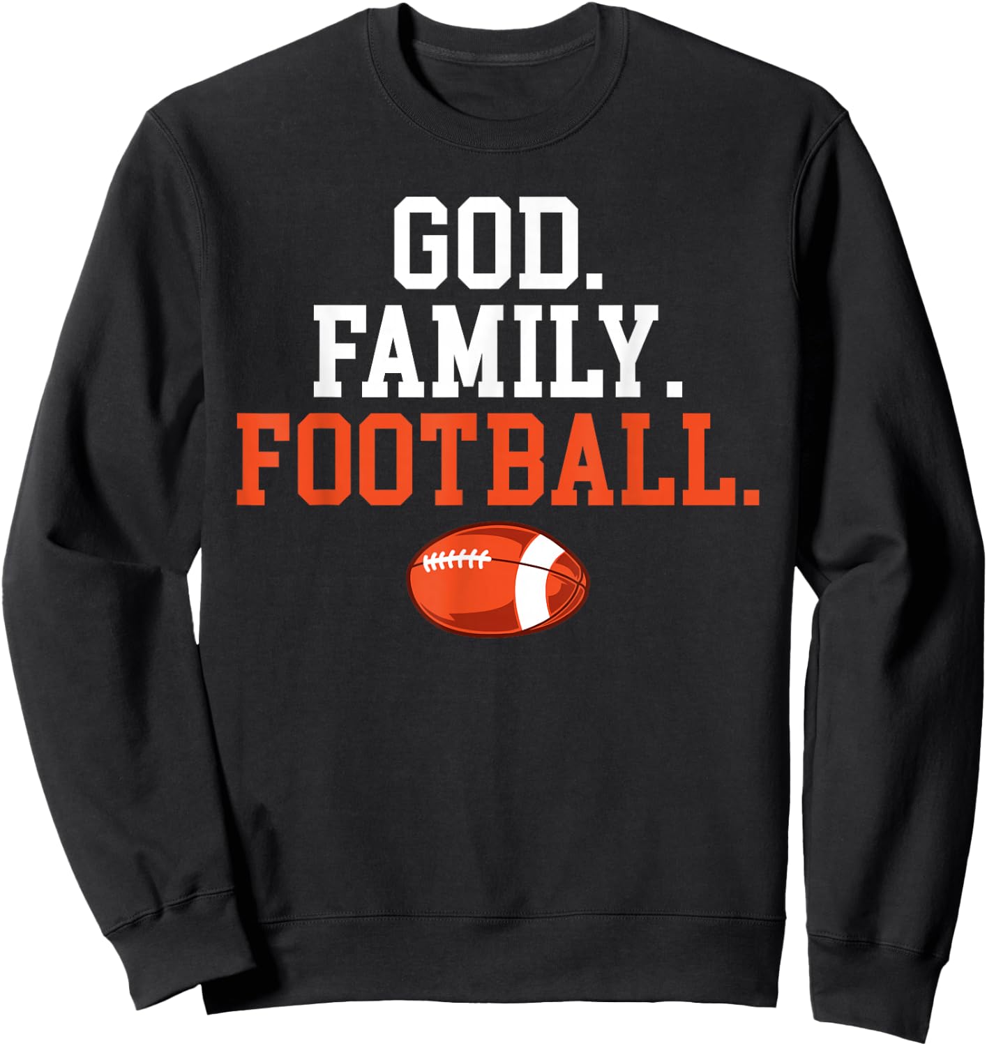 God Family Football Footballer Sweatshirt - Sweatshirt | Black