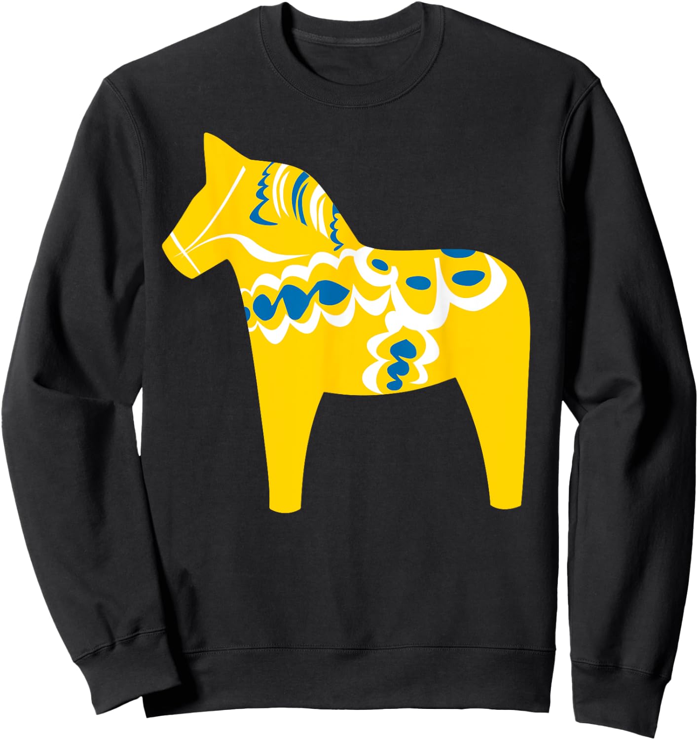 Dala Horse Shirt Dalarna Swedish Sweden Gift Sweatshirt - Sweatshirt | Black