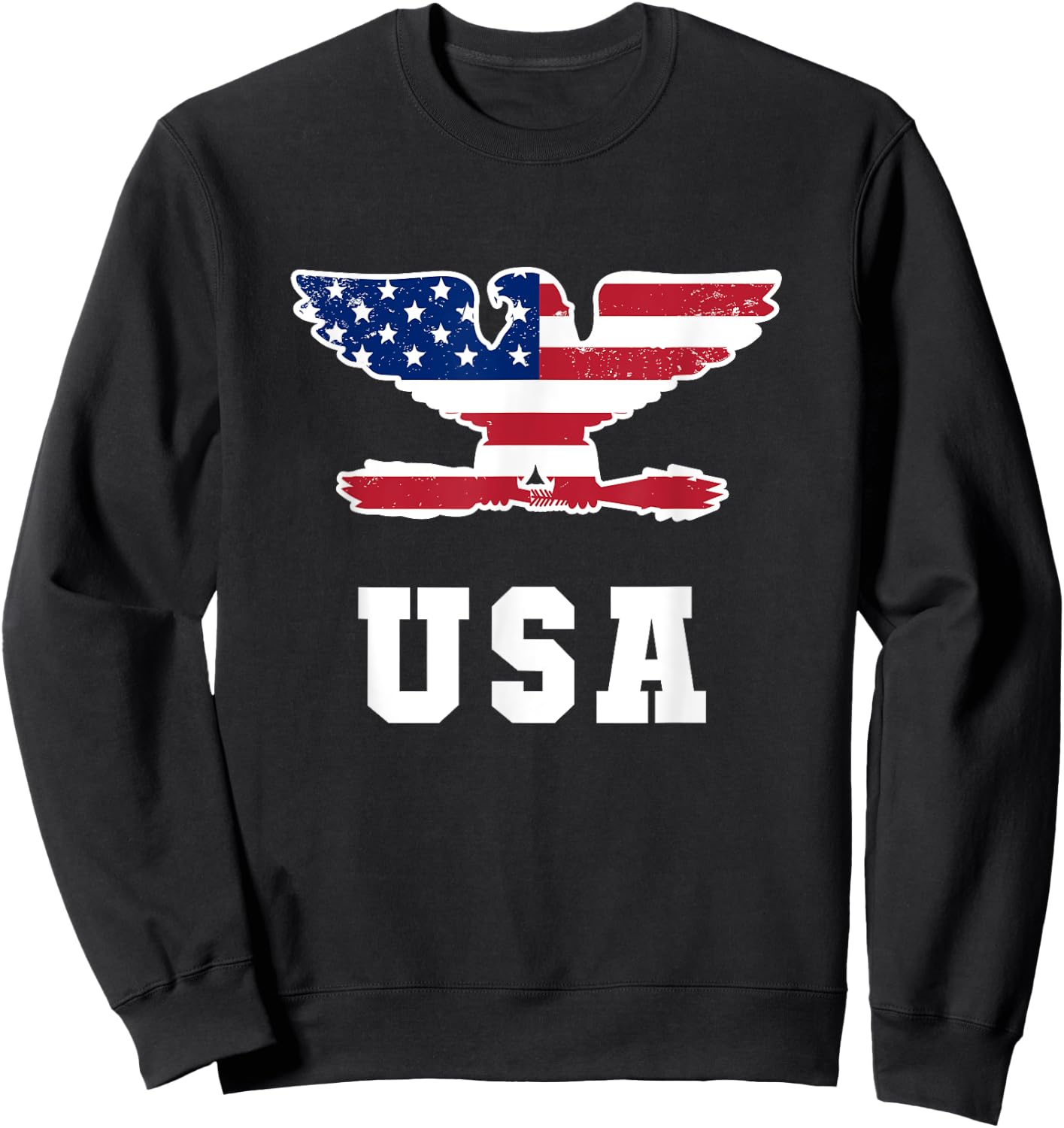 Patriotic USA Colonel Eagle American Flag For Patriots Men Sweatshirt - Sweatshirt | Black