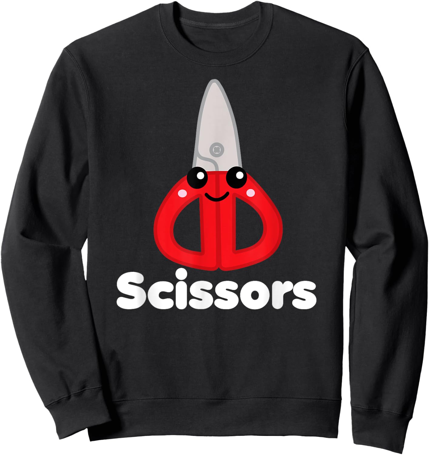 Rock Paper Scissors Group Halloween Costume Cute Kawaii Sweatshirt - Sweatshirt | Black