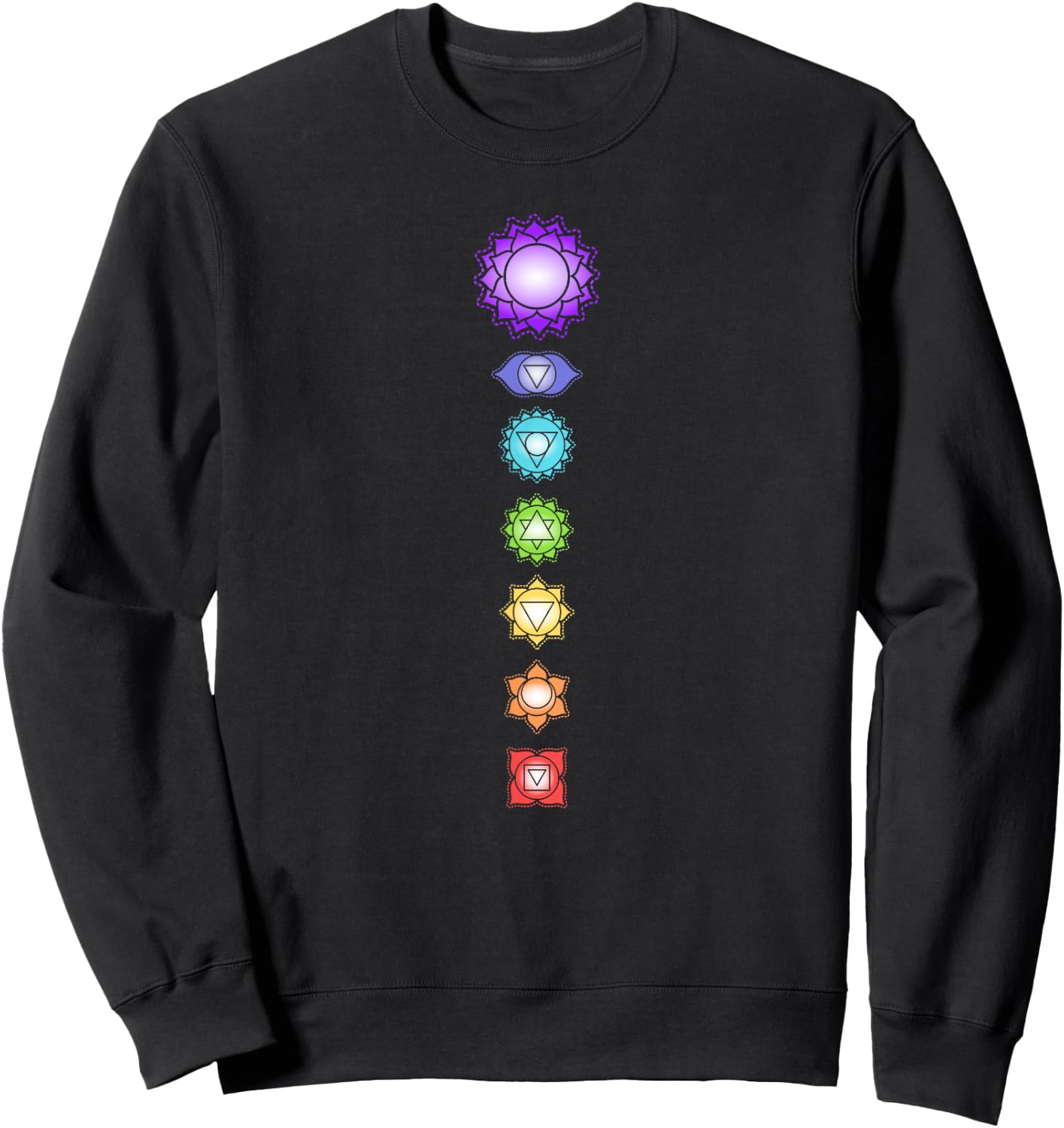 Yoga Meditation Spiritual Body Energy Chakra Sweatshirt - Sweatshirt | Black