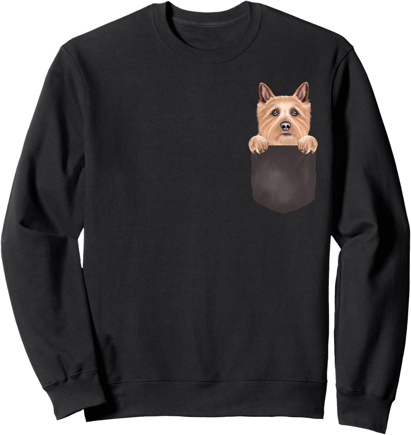 Dog In Pocket Funny Dog Lover Norwich Terrier Sweatshirt - Sweatshirt | Black