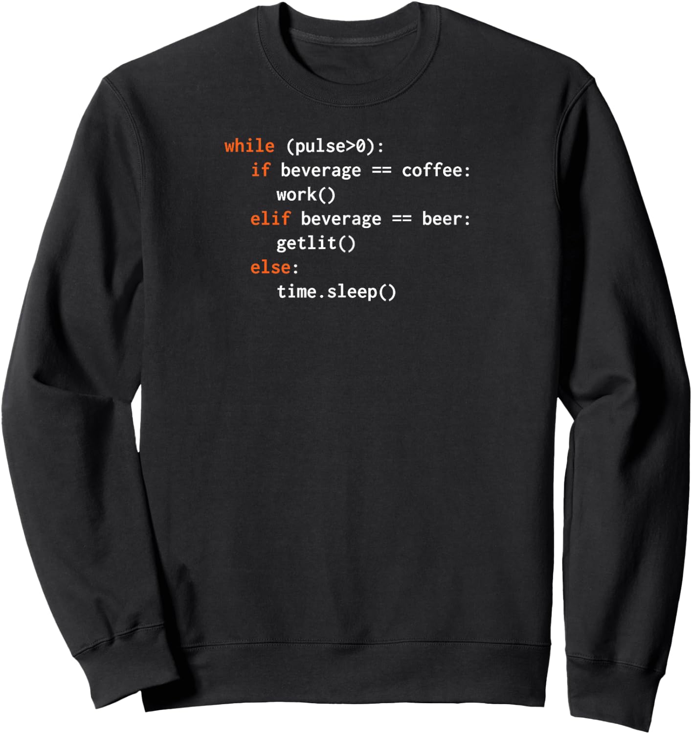 Funny Python Code Sweatshirt - Sweatshirt | Black
