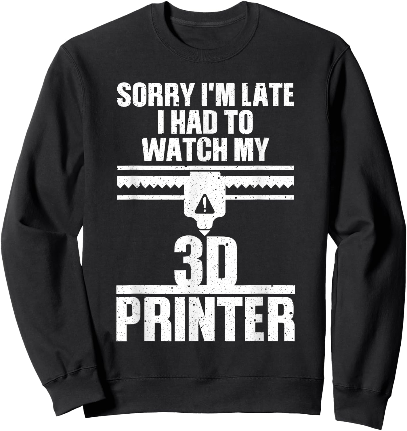 Funny 3D Printing Designs Women 3D Printer Workers Sweatshirt - Sweatshirt | Black