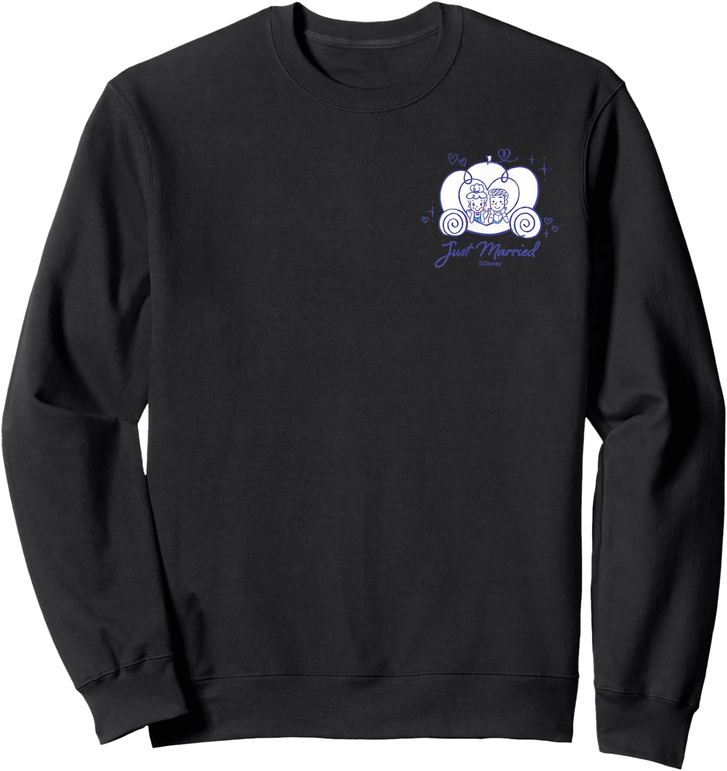 Disney Just Married Cinderella Prince Charming Honeymoon Sweatshirt - Sweatshirt | Black