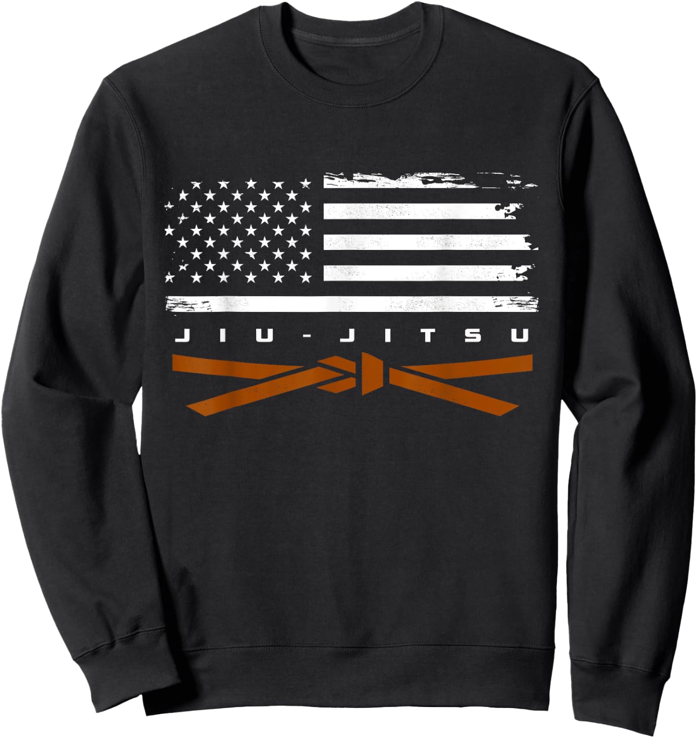 American Flag Jiu - Jitsu Apparel - Brown Belt Jiu Jitsu Sweatshirt - Sweatshirt | Black