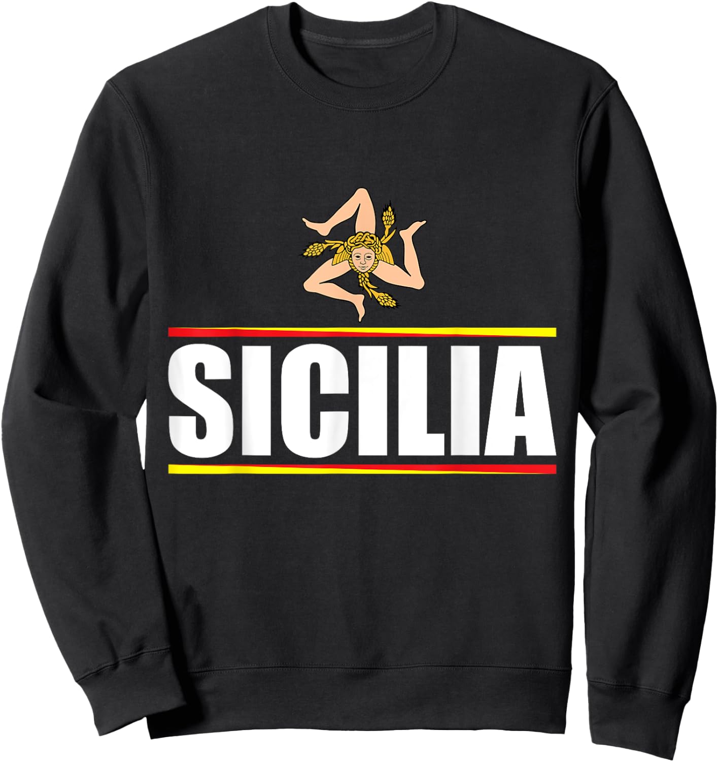 Sicilia Flag Sicily Palermo Italy Sweatshirt - Sweatshirt | Black