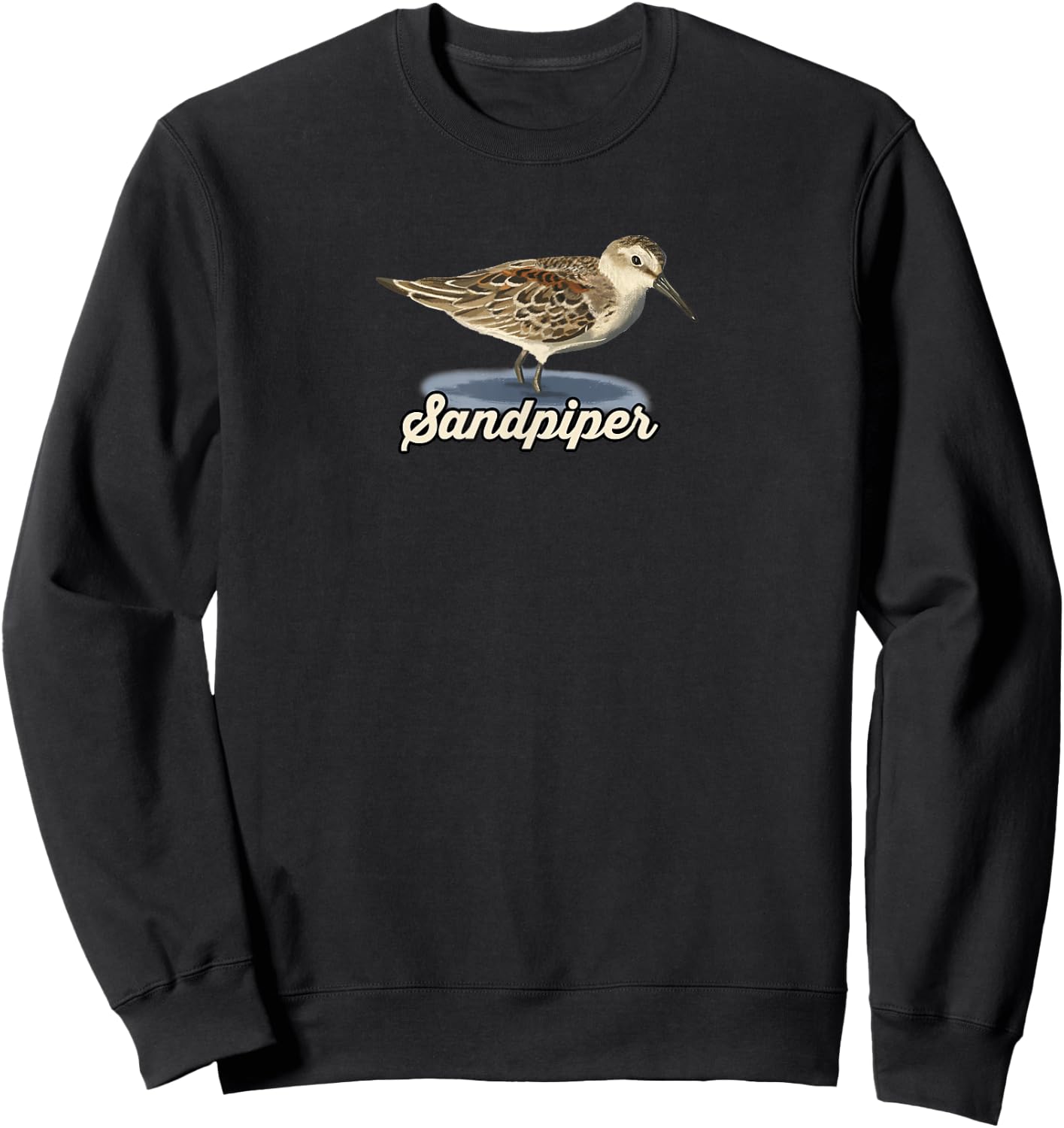Sandpiper: Birds of the Ocean Sweatshirt - Sweatshirt | Black