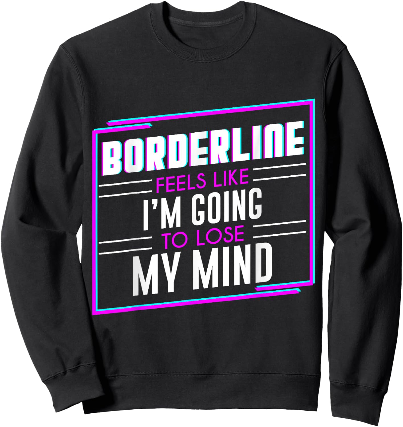 LyricLyfe - - BORDERLINE Sweatshirt - Sweatshirt | Black