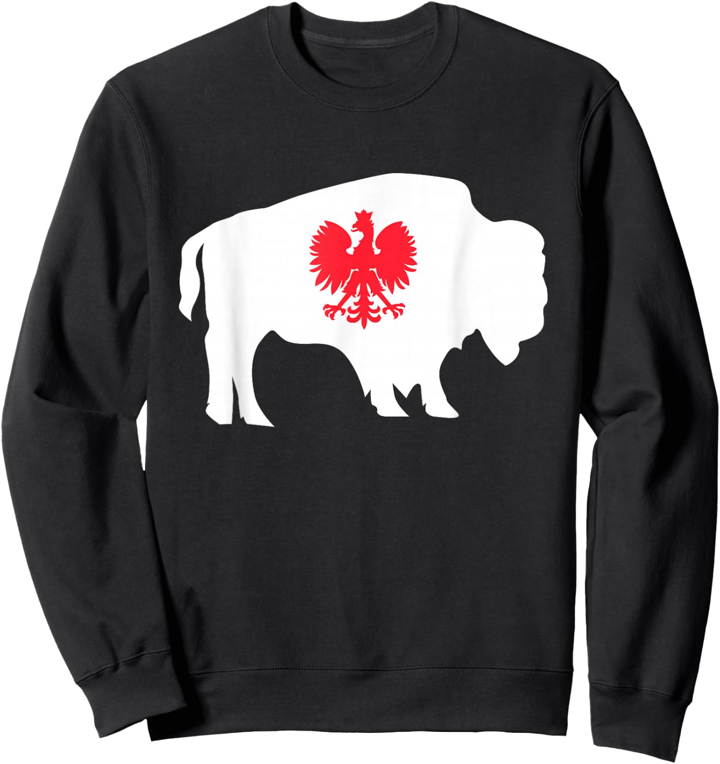 Polish Buffalo NY Polish American Dyngus Day Sweatshirt - Sweatshirt | Black