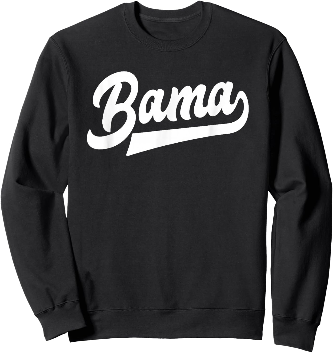 Bama Alabama White Script Design Southern Sweatshirt - Sweatshirt | Black