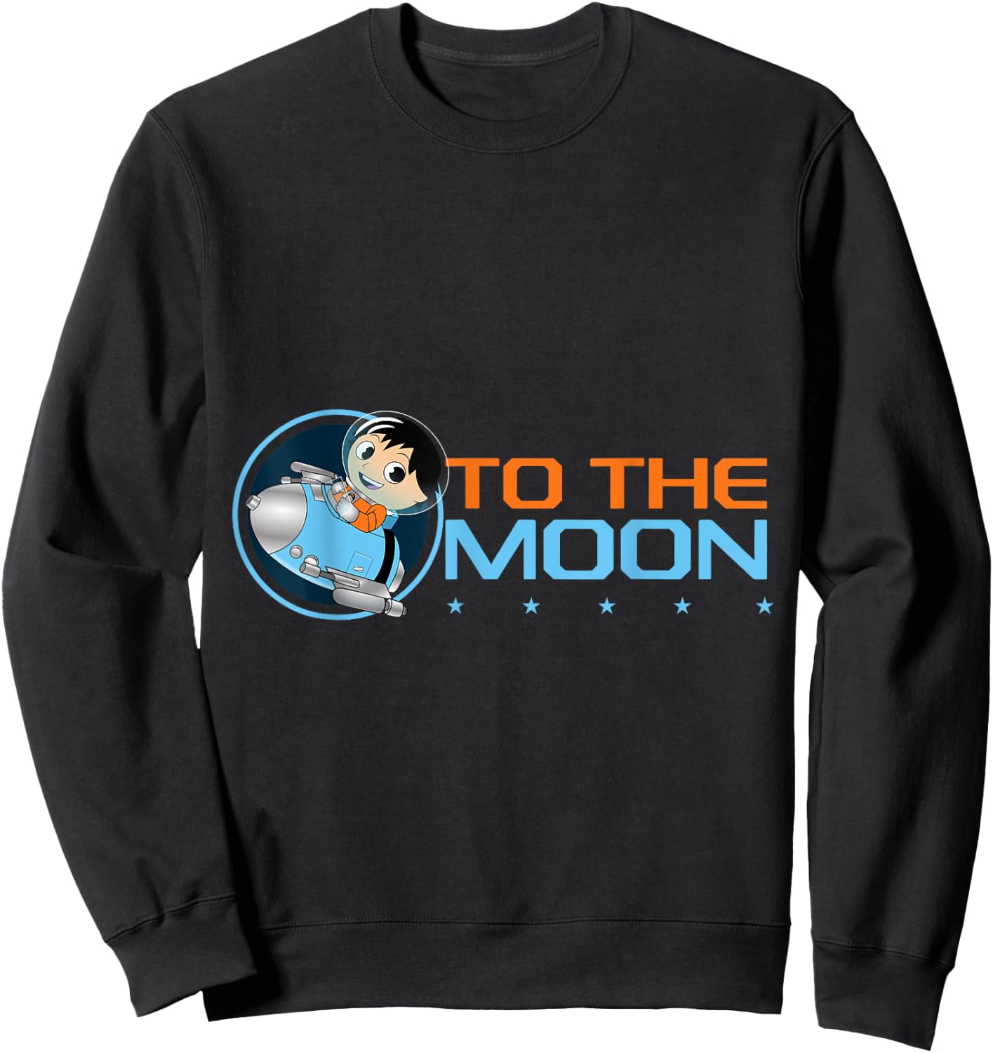 Ryan's World Galaxy Explorers To The Moon Sweatshirt - Sweatshirt | Black