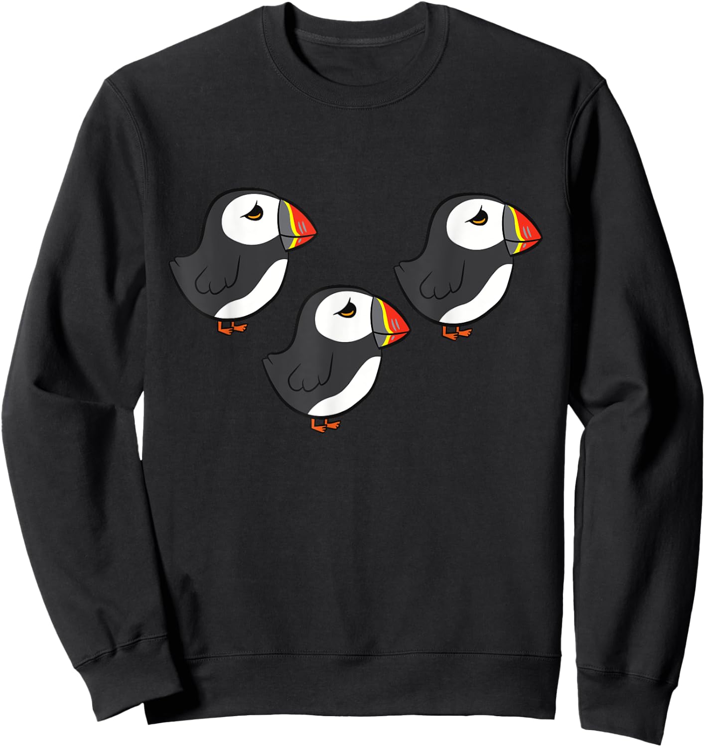 Cute Puffins Love Puffins Sweatshirt - Sweatshirt | Black