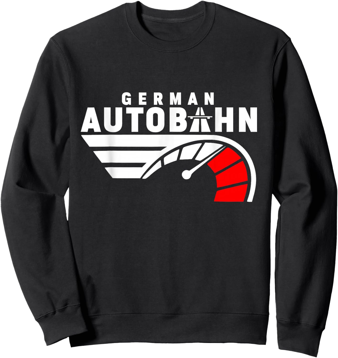 German Autobahn Highway No Speed Limit Racing Sweatshirt - Sweatshirt | Black