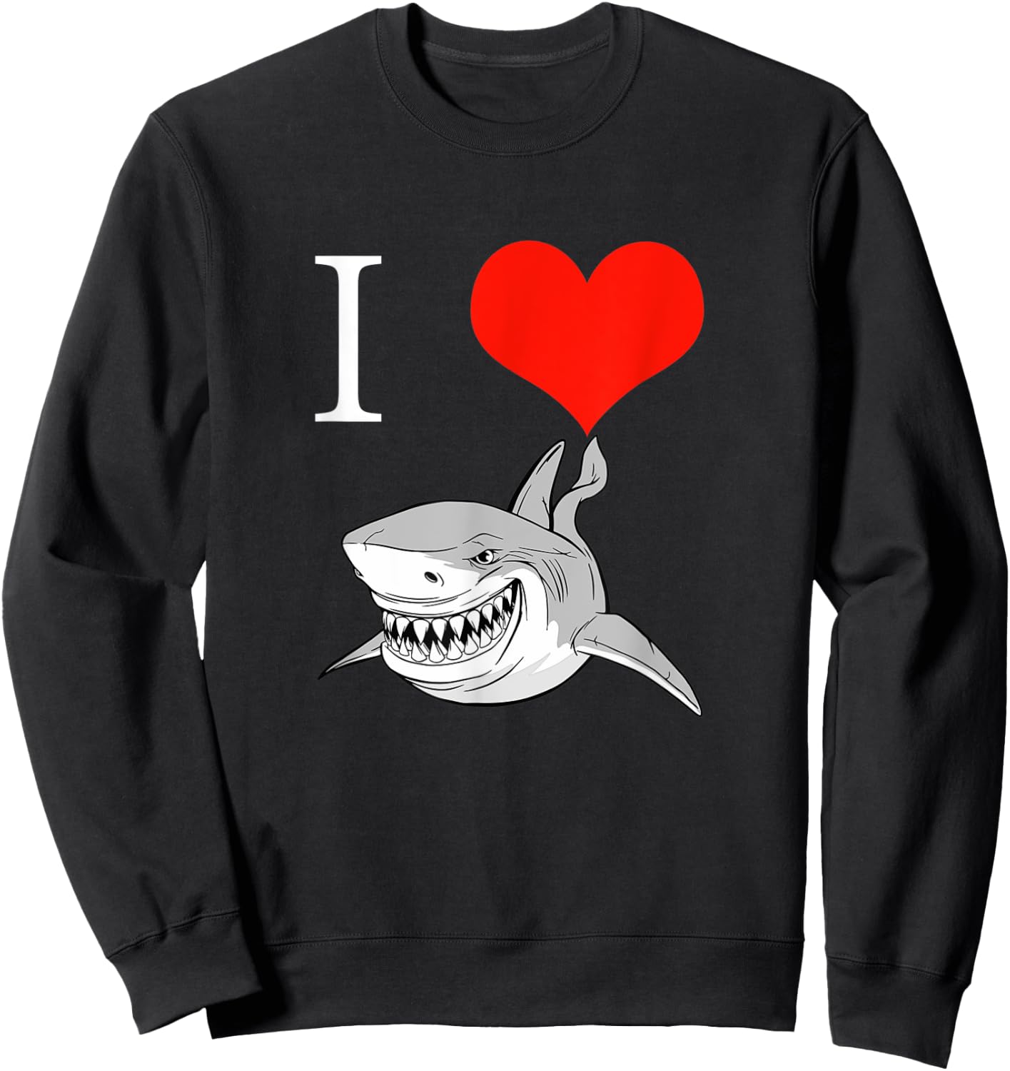 I Love Sharks Sweatshirt - Sweatshirt | Black