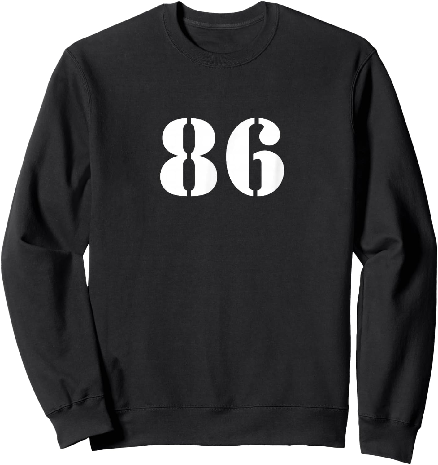 Eighty Six Number 86 Numbered Sweatshirt - Sweatshirt | Black