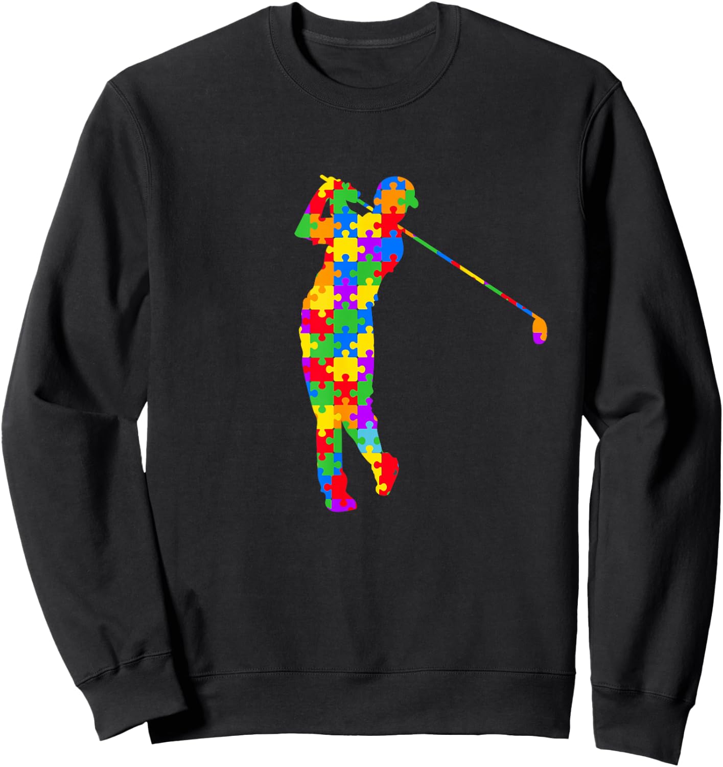 Golf Autism Golf Awareness Acceptance Golfers Sweatshirt - Sweatshirt | Black