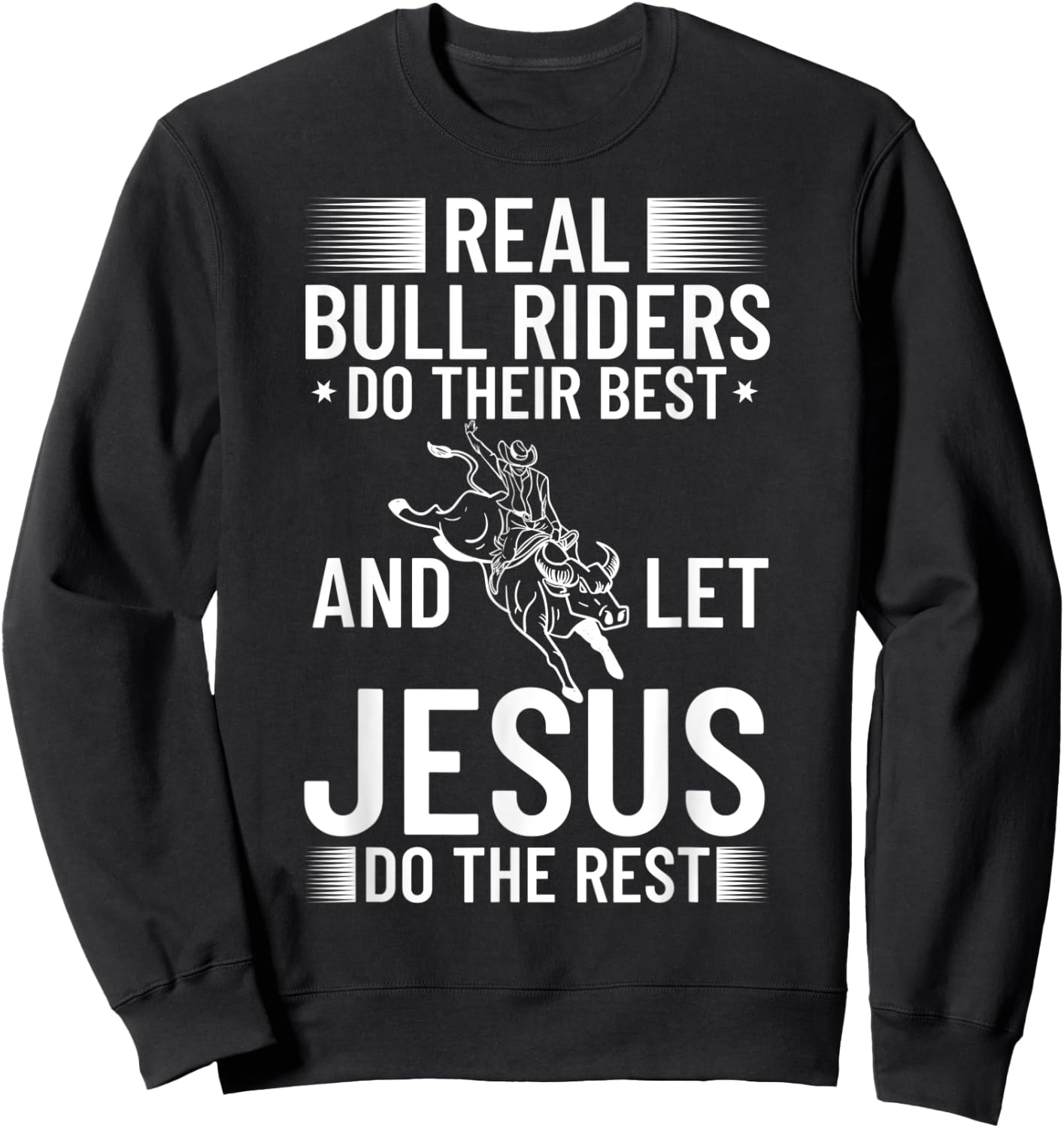 Bull Riding Bucking Bulls Rodeo Mechanical Cowboy Rider Sweatshirt - Sweatshirt | Black