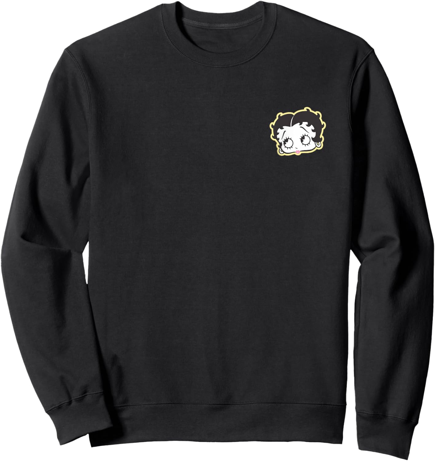 Betty Boop Pink and Yellow Pastel Front and Back Cartoon Sweatshirt - Sweatshirt | Black