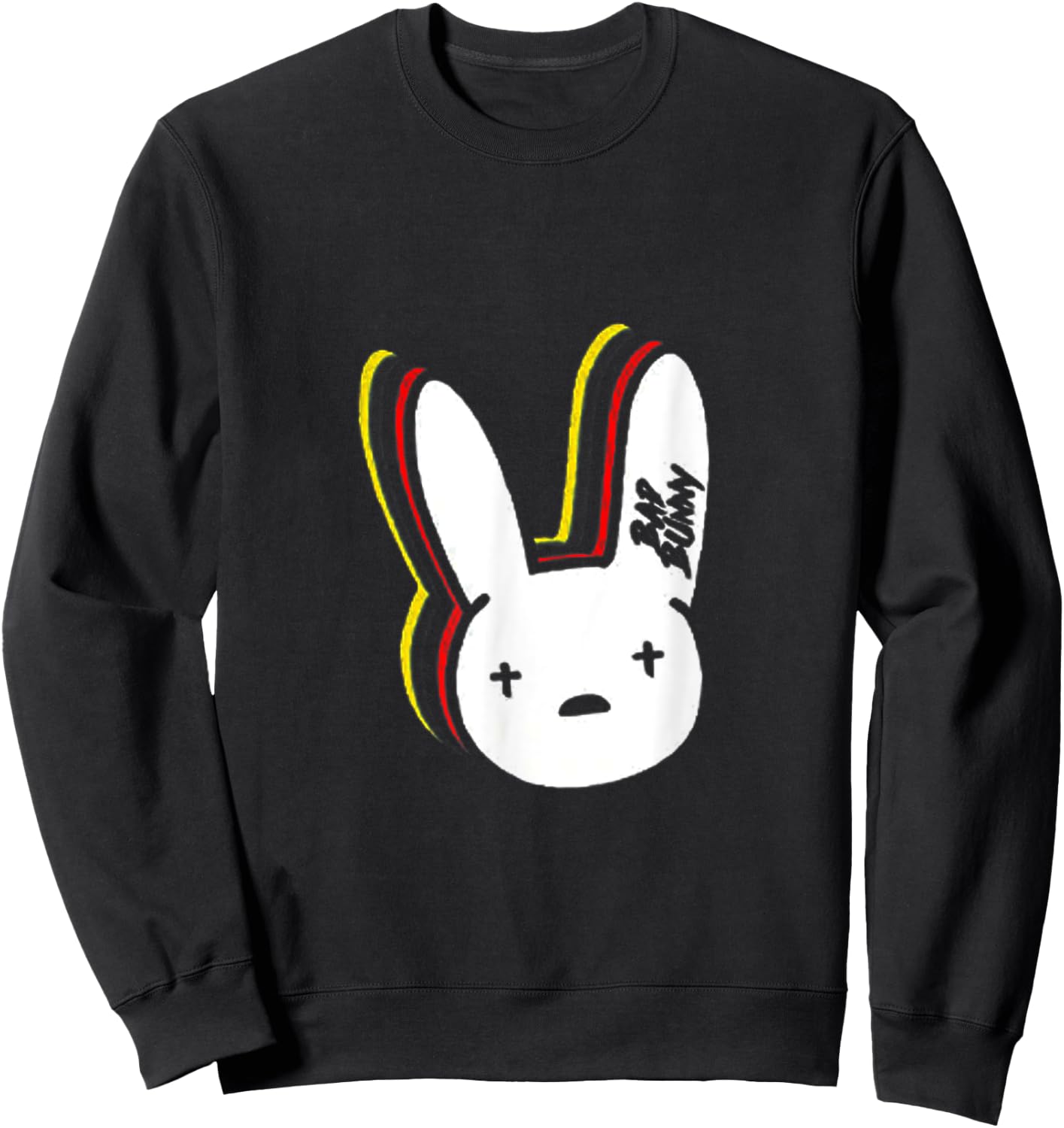 Happy Easter-Funny Bunny Rabbit Graphic Sweatshirt - Sweatshirt | Black