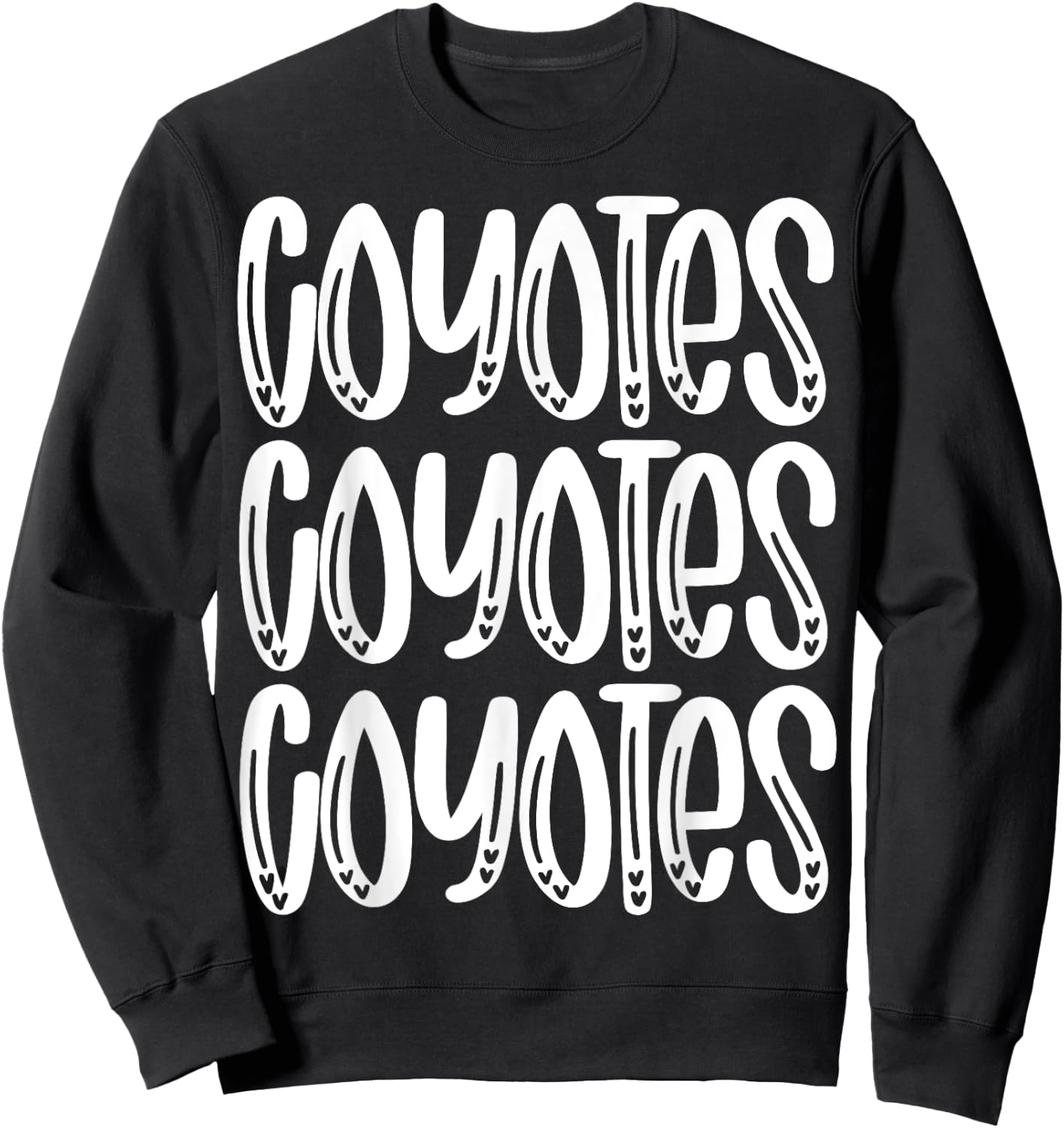 Coyotes Repeating School Spirit Sweatshirt - Sweatshirt | Black