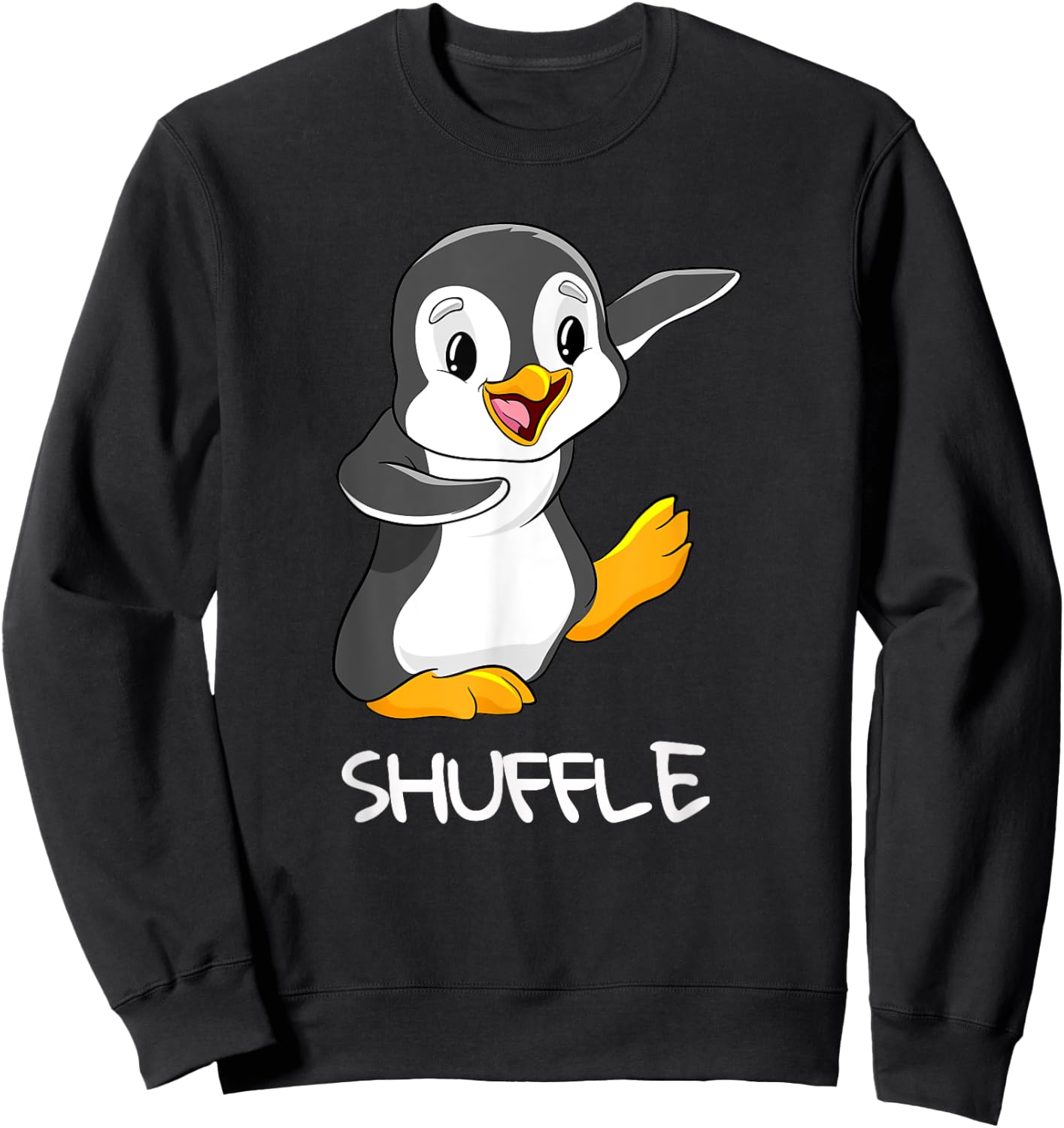 Shuffle dancing penguin Shirt Shuffle Dance Music Techno Sweatshirt - Sweatshirt | Black