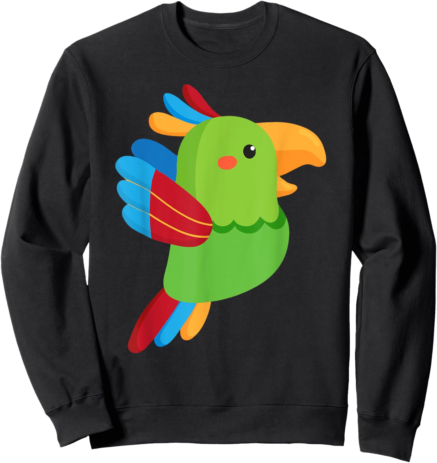 Parrot Shirt For Girls and Boys Parrot Shirts For Kids Sweatshirt - Sweatshirt | Black