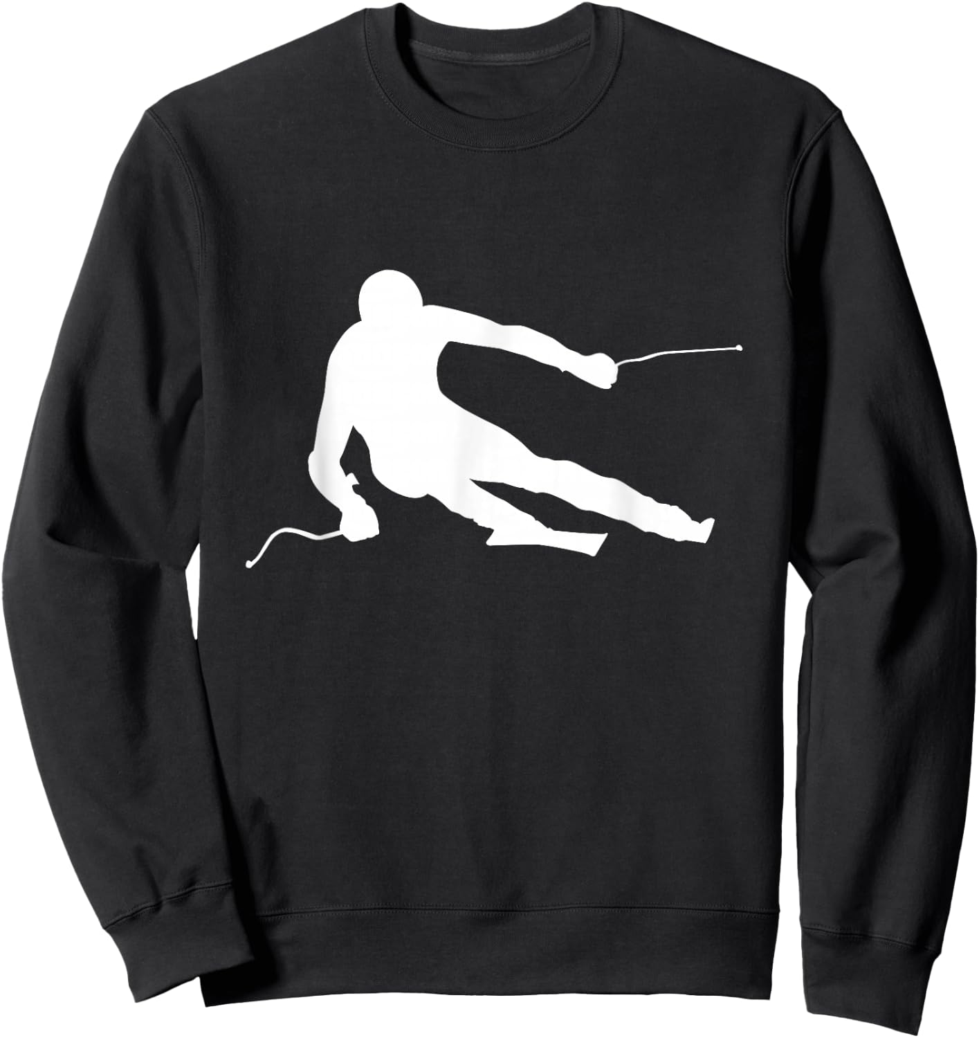 Downhill Ski Racing Skiing Fan Sweatshirt - Sweatshirt | Black