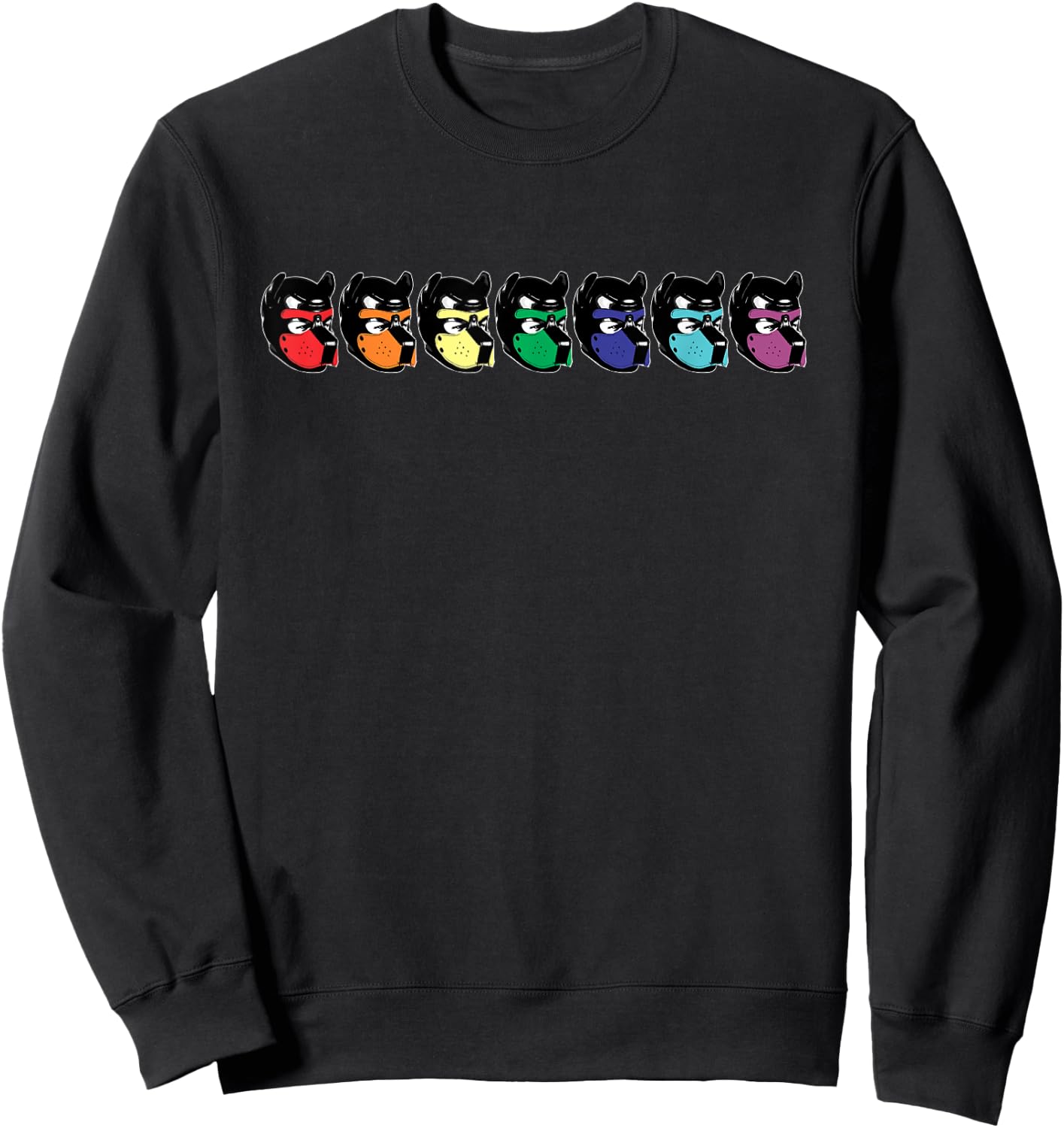 Rainbow Puppy Hood Pride Popular Gay Pride Month Sweatshirt - Sweatshirt | Black