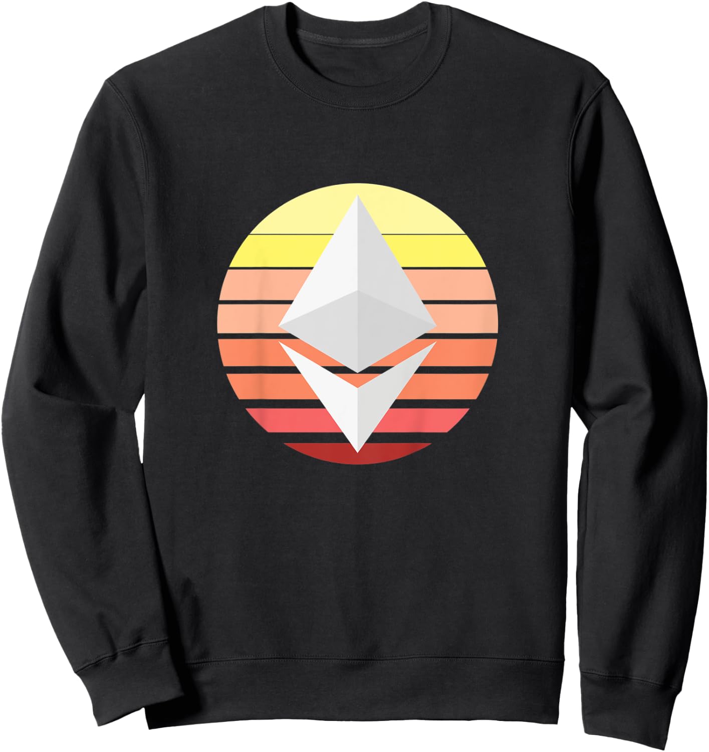 Ethereum ETH Logo Crypto Circle Pastel Cryptocurrency Sweatshirt - Sweatshirt | Black
