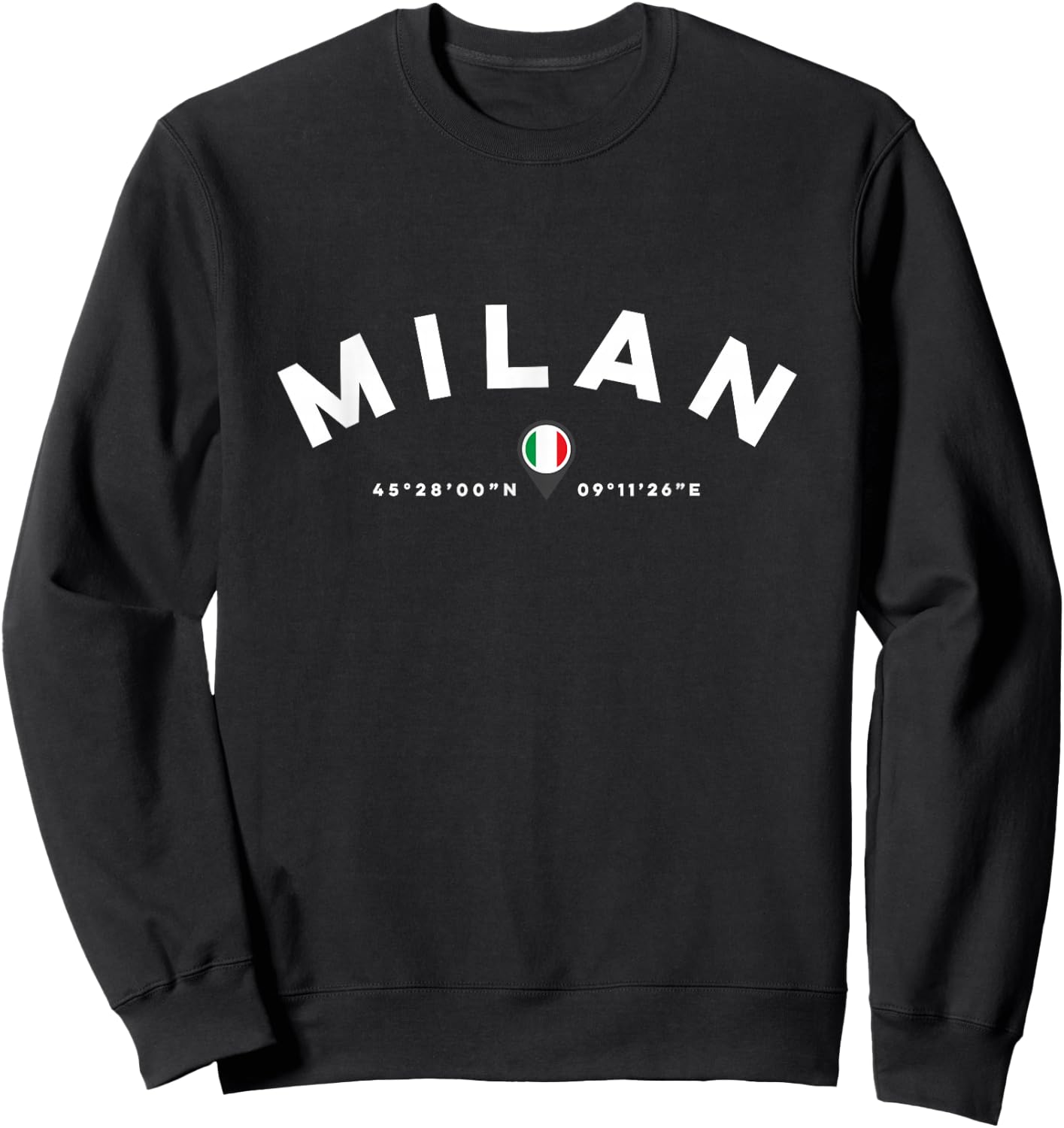 Milan Italy Sweatshirt - Sweatshirt | Black